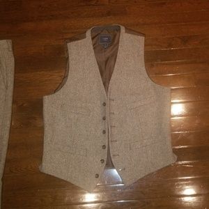 JCREW Factory vest n bird's-eye wool Medium.